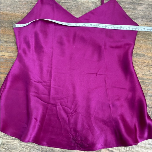Silk silky camisol in fuchsia - Picture 4 of 5